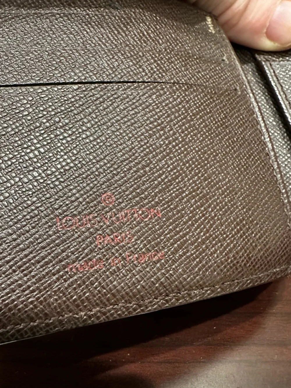 Louis Vuitton Damier Ebene Bifold Wallet – Made in France – 2002